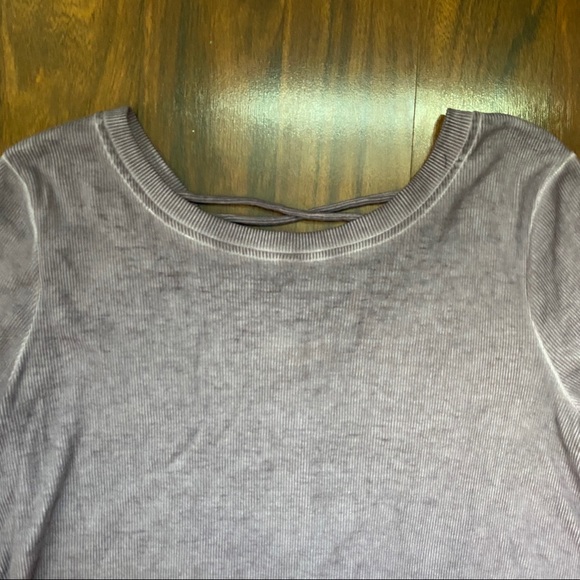 Easel Purple Burnout Lattice Back Swing Dress - Picture 2 of 7